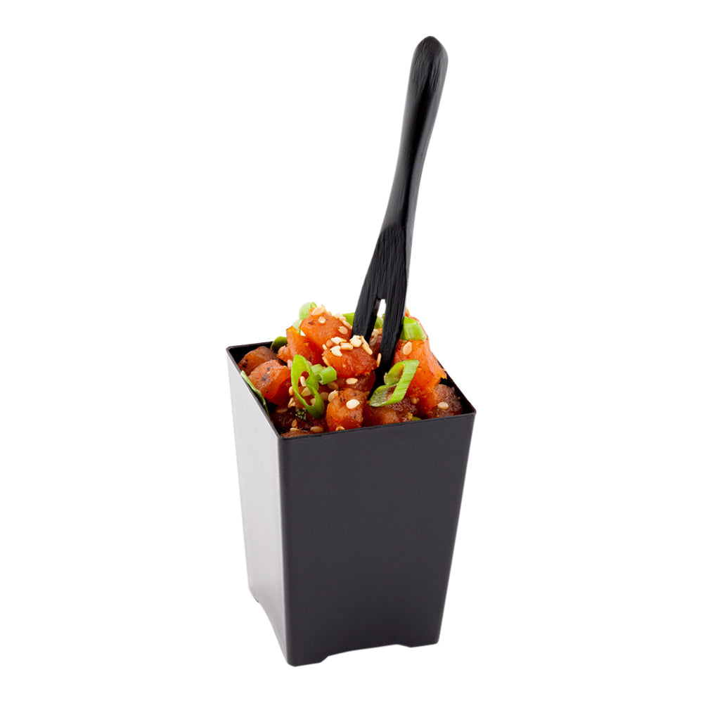 Bambuddha Black Bamboo Mini Fork - 3 1/2" - 100 count box