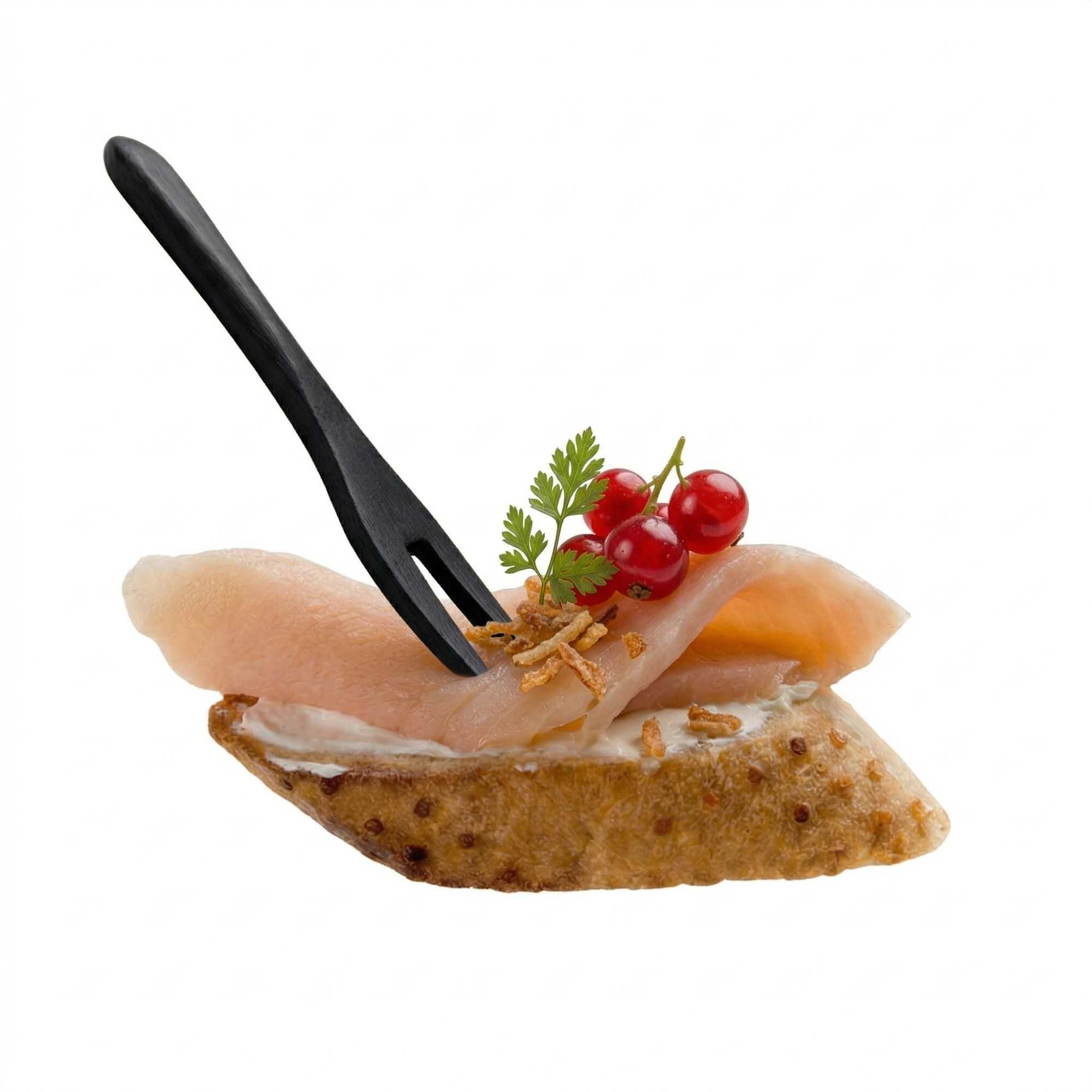 Bambuddha Black Bamboo Mini Fork - 3 1/2" - 100 count box