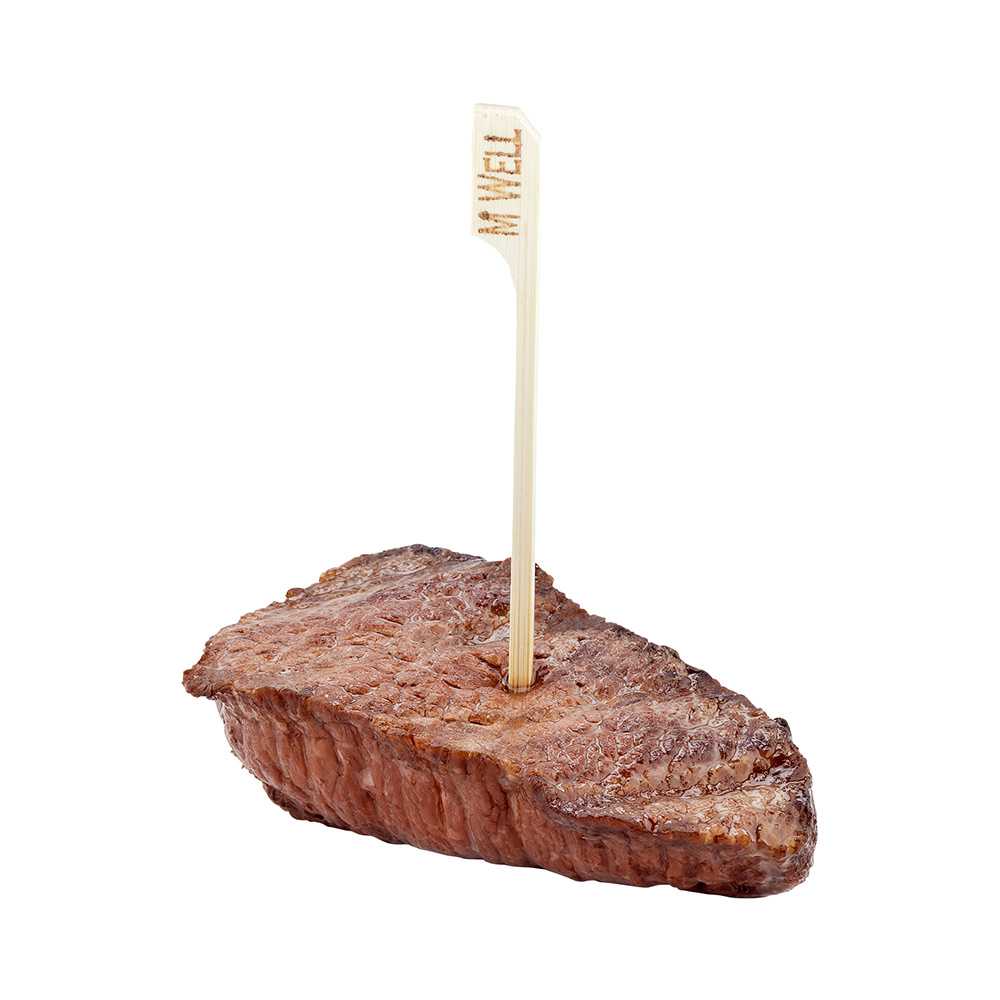 RW Smart Natural Bamboo Paddle Pick / Food Marker - Medium Well - 4" - 10000 count box