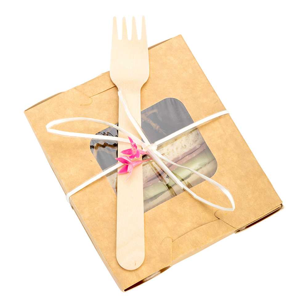 Taipei Natural Wood Fork - 5 1/2" x 1" x 1/2" - 10000 count box