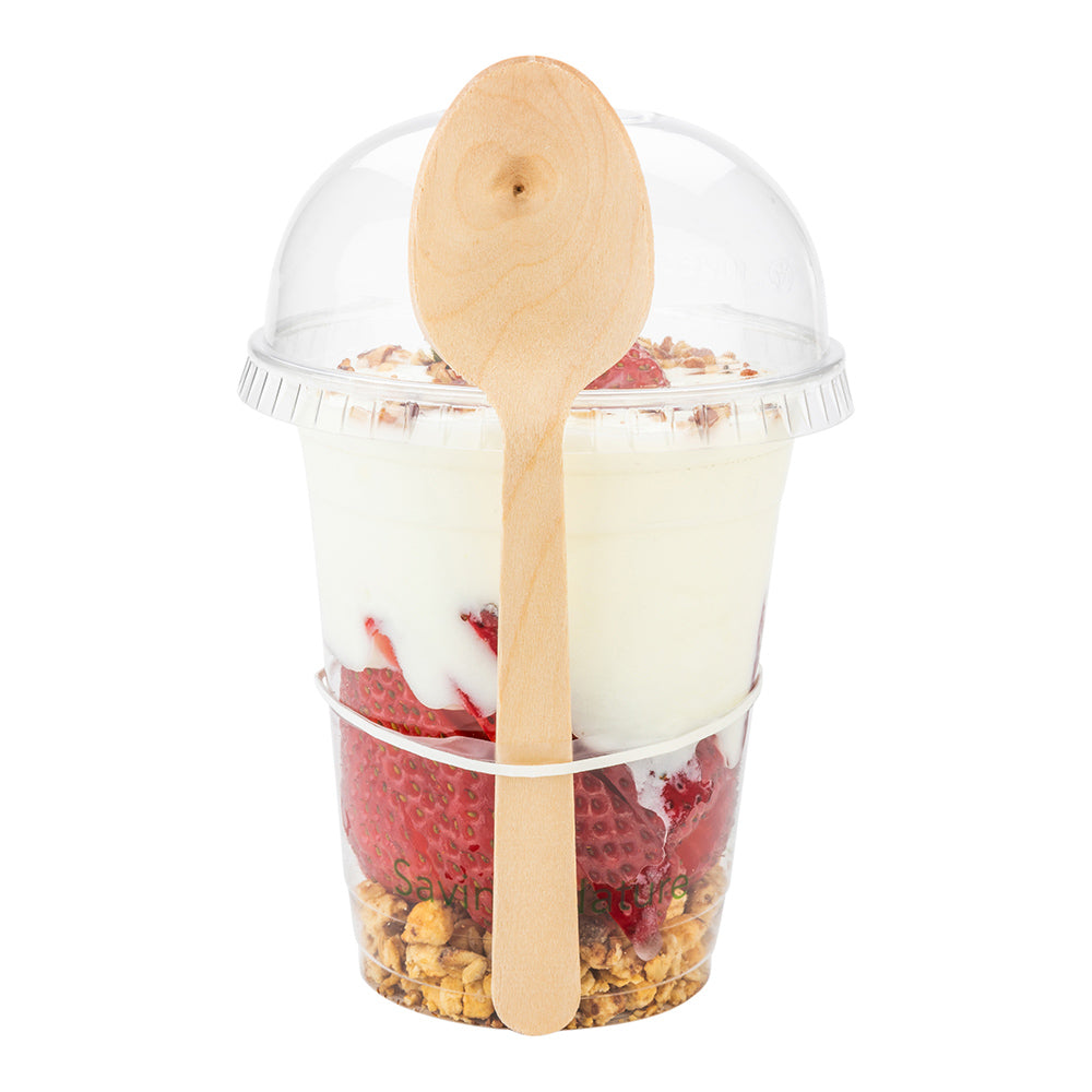 Taipei Natural Wood Spoon - 6 1/2" x 1 1/2" x 3/4" - 500 count box