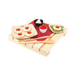 Square Natural Wood Large Serving Display - Rustic Pallet - 11