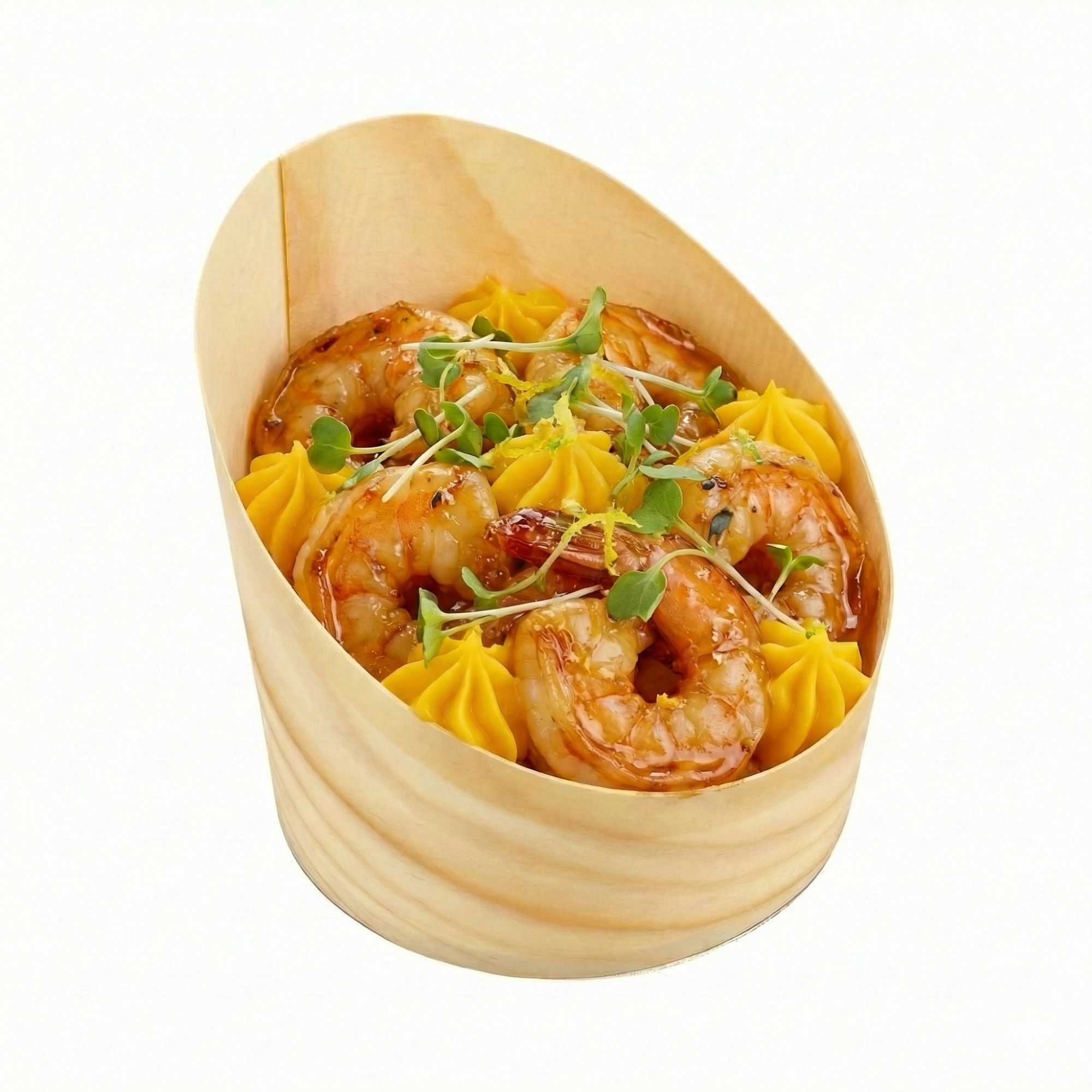 Taipei 7 oz Round Natural Wood Medium Incline Cup - 3 1/4" x 3 1/4" x 3 1/2" - 1000 count box