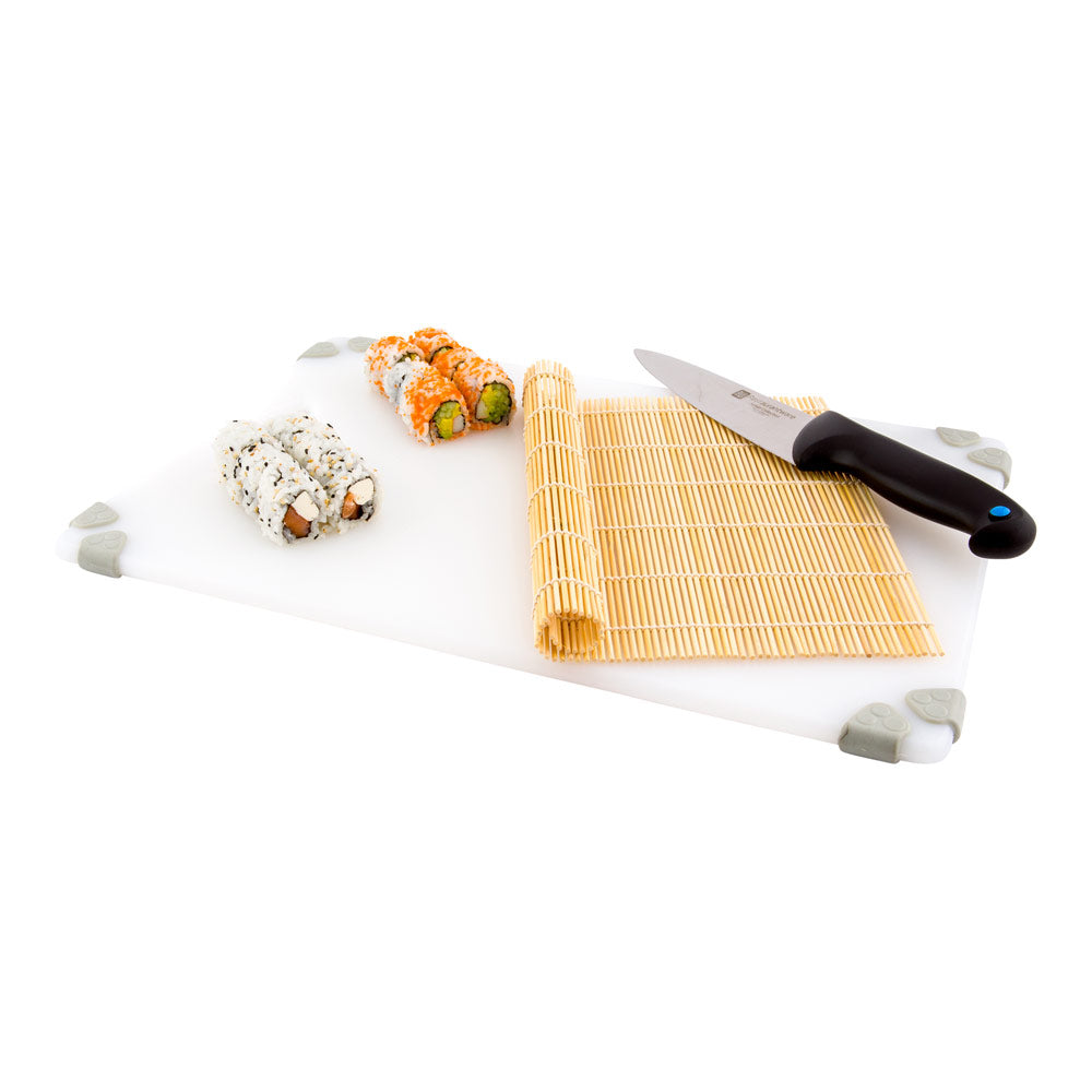 Bento Tek Square Natural Bamboo Sushi Mat - 10 1/2" x 10 1/2" - 1 count box