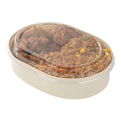 Taipei Clear Plastic Lid - Fits Oval Poplar Container - 100 count box