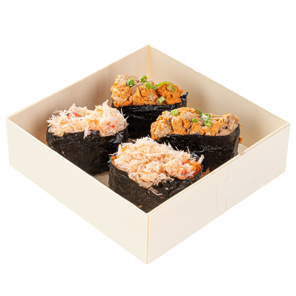 Taipei 17 oz Square Poplar Straight Container - 4 3/4" x 5" x 1 1/2" - 100 count box