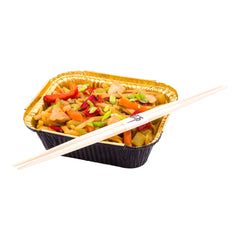 Bambuddha Natural Cedar Contour Chopsticks - Disposable - 9 1/2