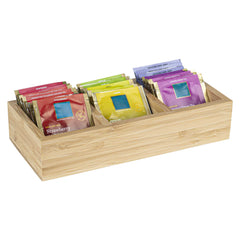 Restpresso Rectangle Natural Bamboo Packet Organizer - 9 1/2
