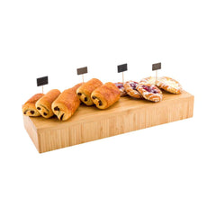 Cater Tek Rectangle Natural Bamboo Short Riser - 20 1/2