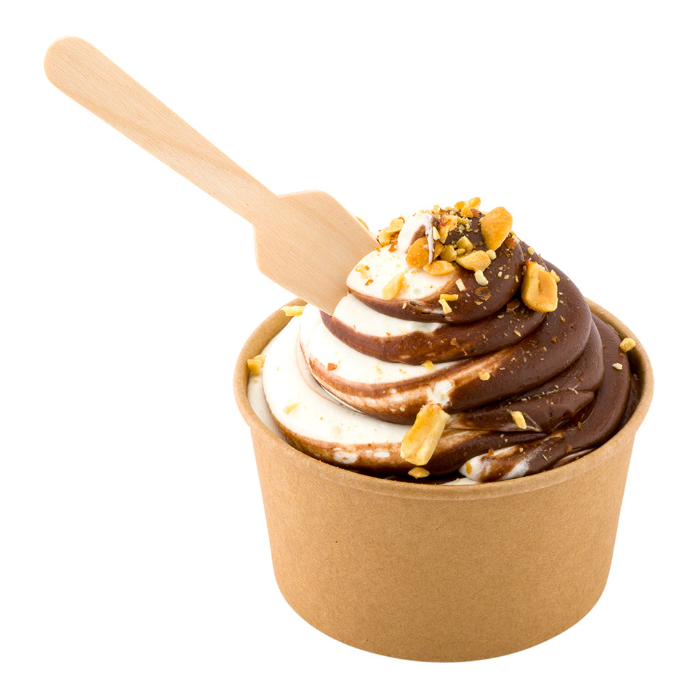 Eco Luxe Square Natural Wood Tasting Spoon - 3 3/4" - 100 count box