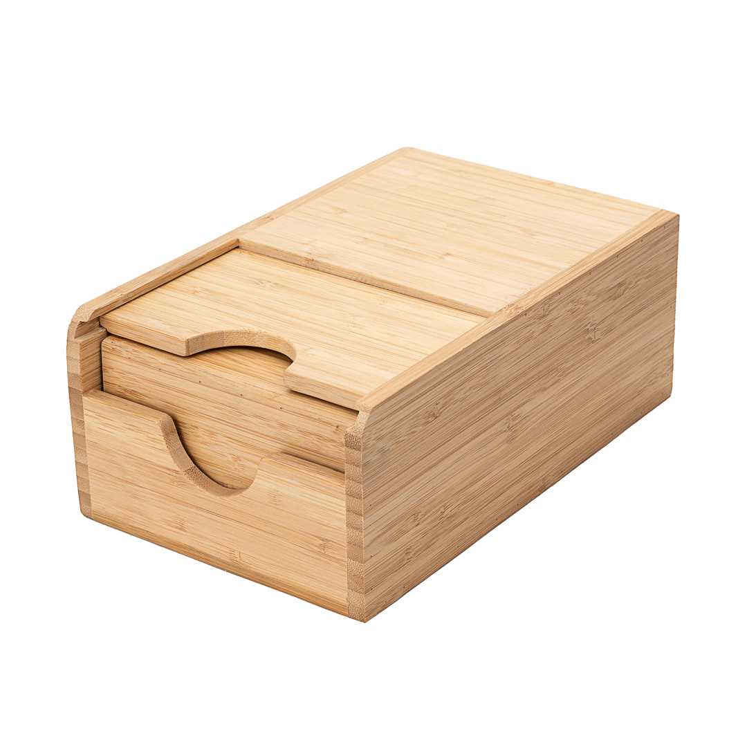 Restpresso Natural Bamboo Coffee Cup Sleeve Holder - 9 1/2'' x 6'' x 3.75'' - 12 count box