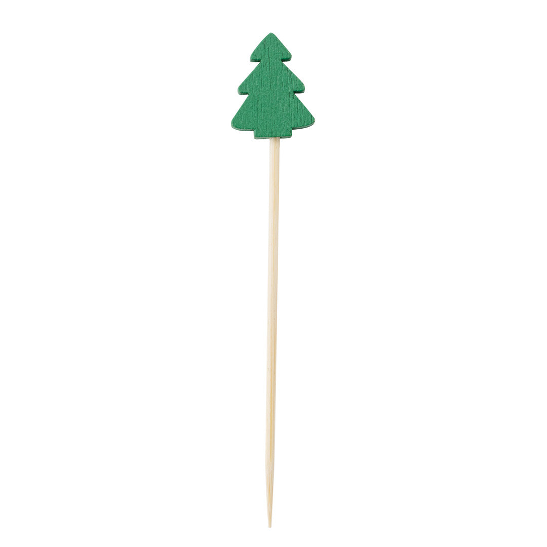 Pixy Green Bamboo Christmas Tree Pick - 3 1/2" - 1000 count box