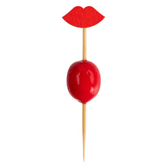 Red Bamboo Sexy Lips Skewer - 2 3/4