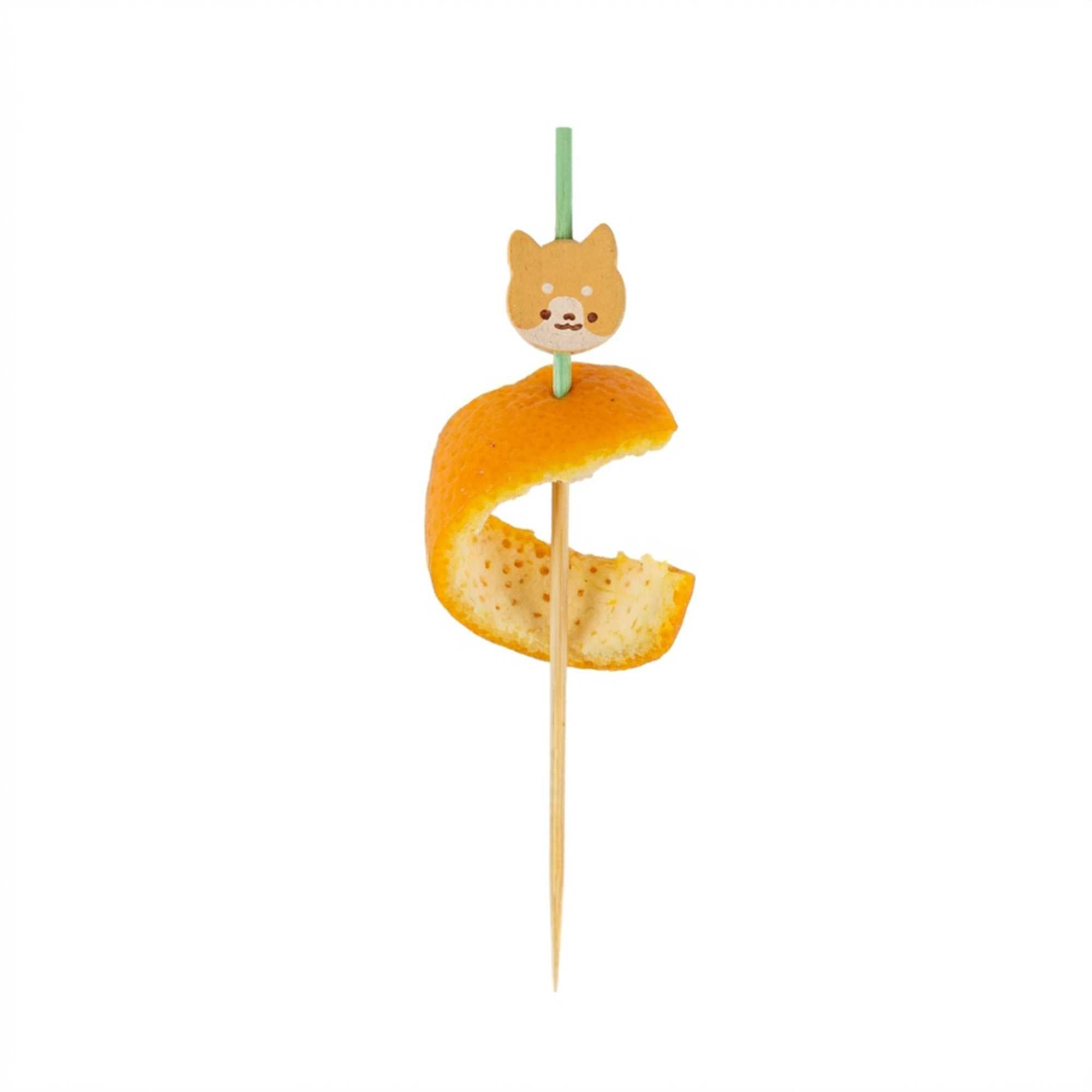 Pixy Orange Bamboo Cat Pick - 3 1/2" - 100 count box