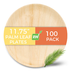 Indo Round Natural Palm Leaf Plate - 11 3/4
