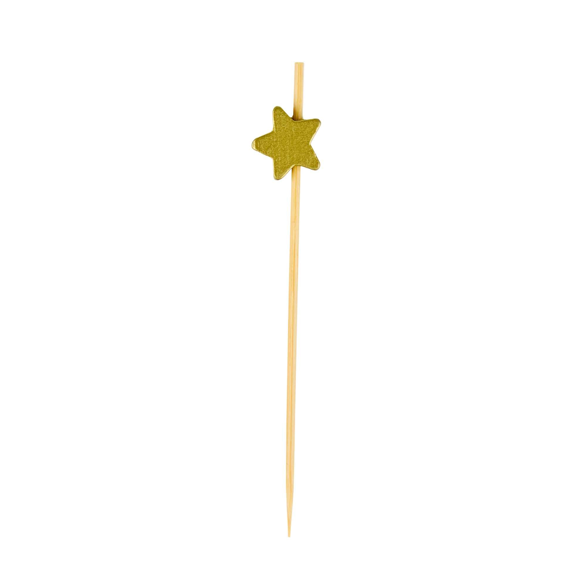 Pixy Gold Bamboo Star Pick - 3 1/2" - 1000 count box