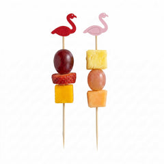 Pixy Red and Pink Bamboo Flamingo Pick - 4 3/4