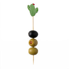 Pixy Green Bamboo Cactus with Flower Pick - 4 3/4