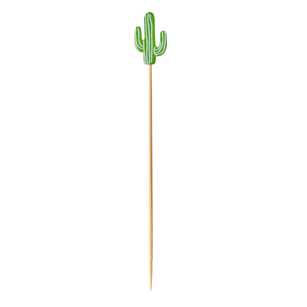 Pixy Green Bamboo Cactus Pick - 4 3/4" - 1000 count box