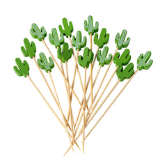 Green Bamboo Cactus Skewer - 4 3/4