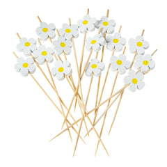 Pixy White Bamboo Daisy Pick - 4 3/4