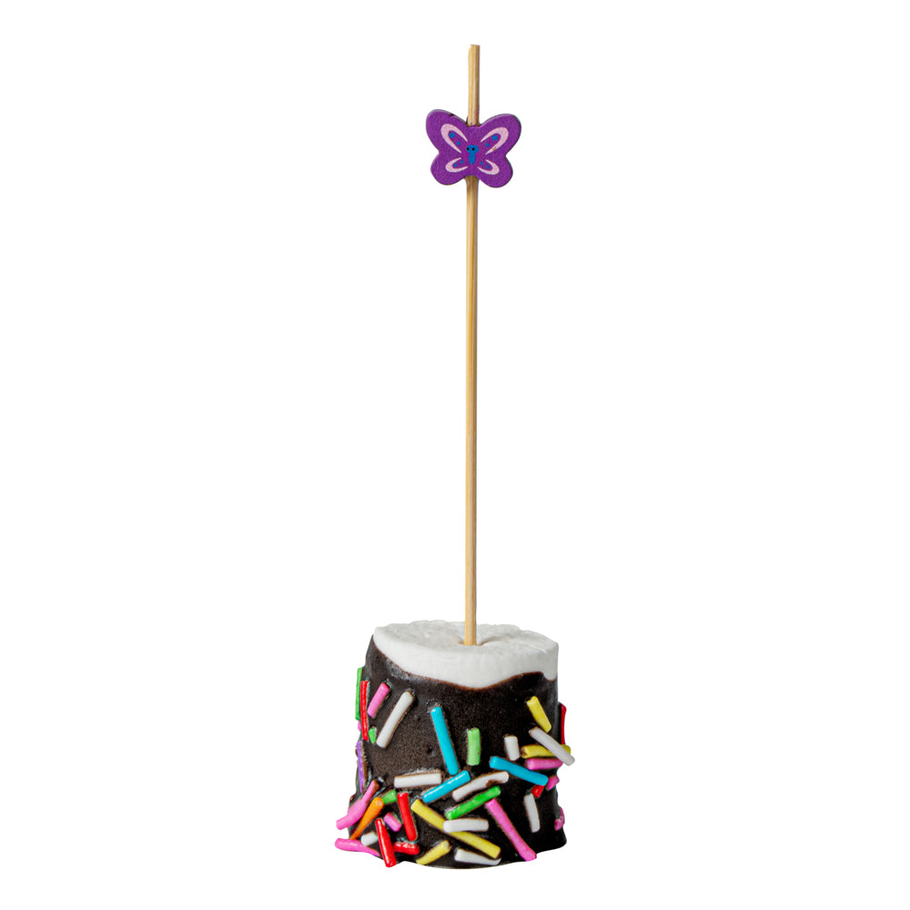 Pixy Purple Bamboo Butterfly Pick - 4 3/4" - 1000 count box