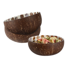 Coco Casa 16 oz White Handmade Circle Coconut Bowl - 1 count box