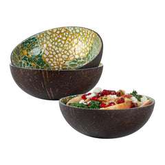 Coco Casa 16 oz Green Coconut Handmade Eggshell Coconut Bowl - 10 count box