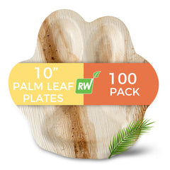 Indo Natural Palm Leaf Paw Plate - 10