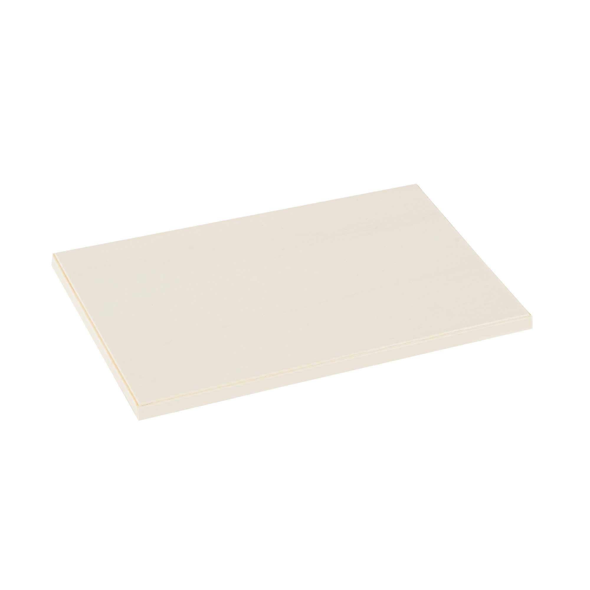 Taipei Rectangle Natural Poplar Lid - Fits 25 oz Bento Box - 10 count box