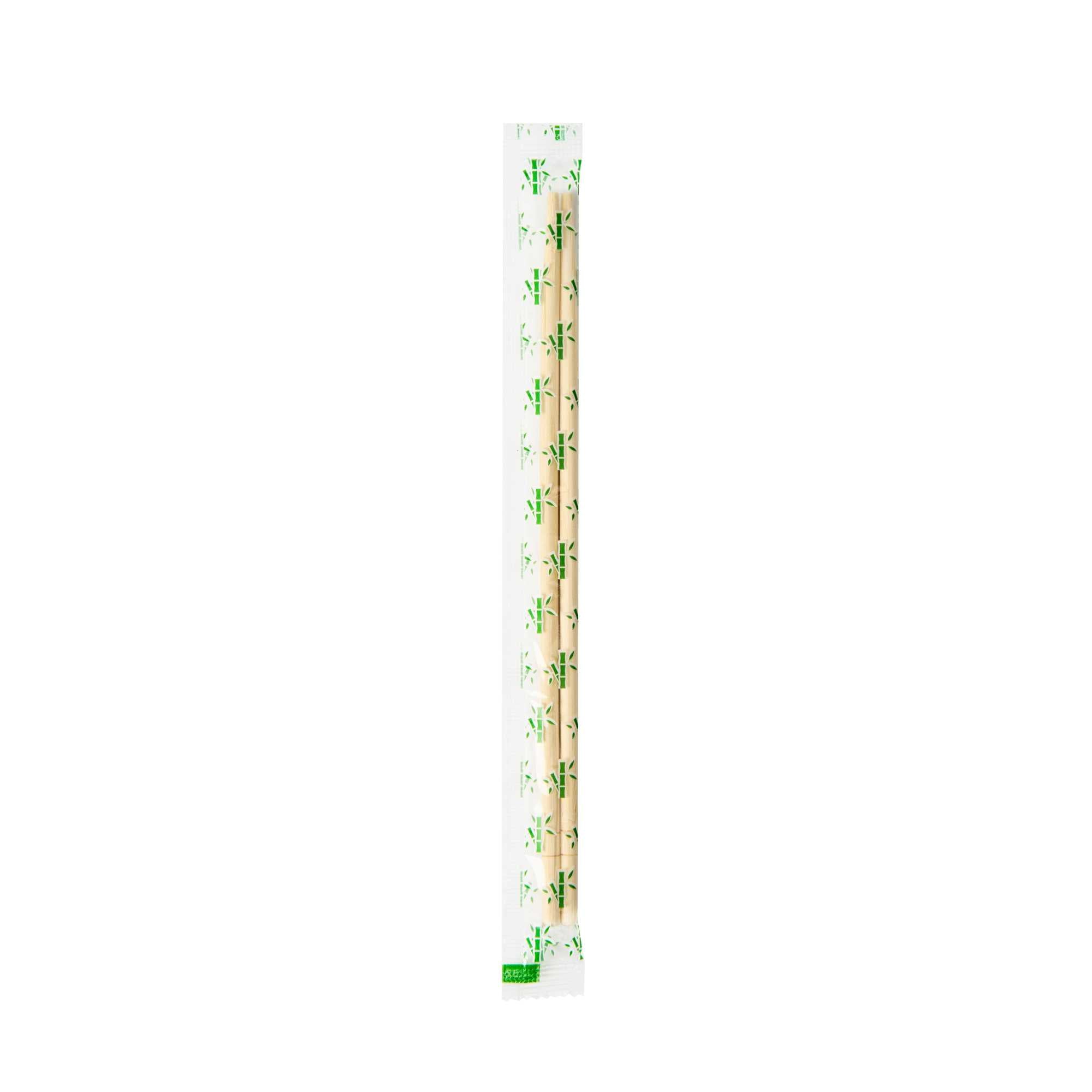 Bambuddha Natural Bamboo Chopsticks - Wrapped - 7 3/4" x 1/2" - 3000 count box