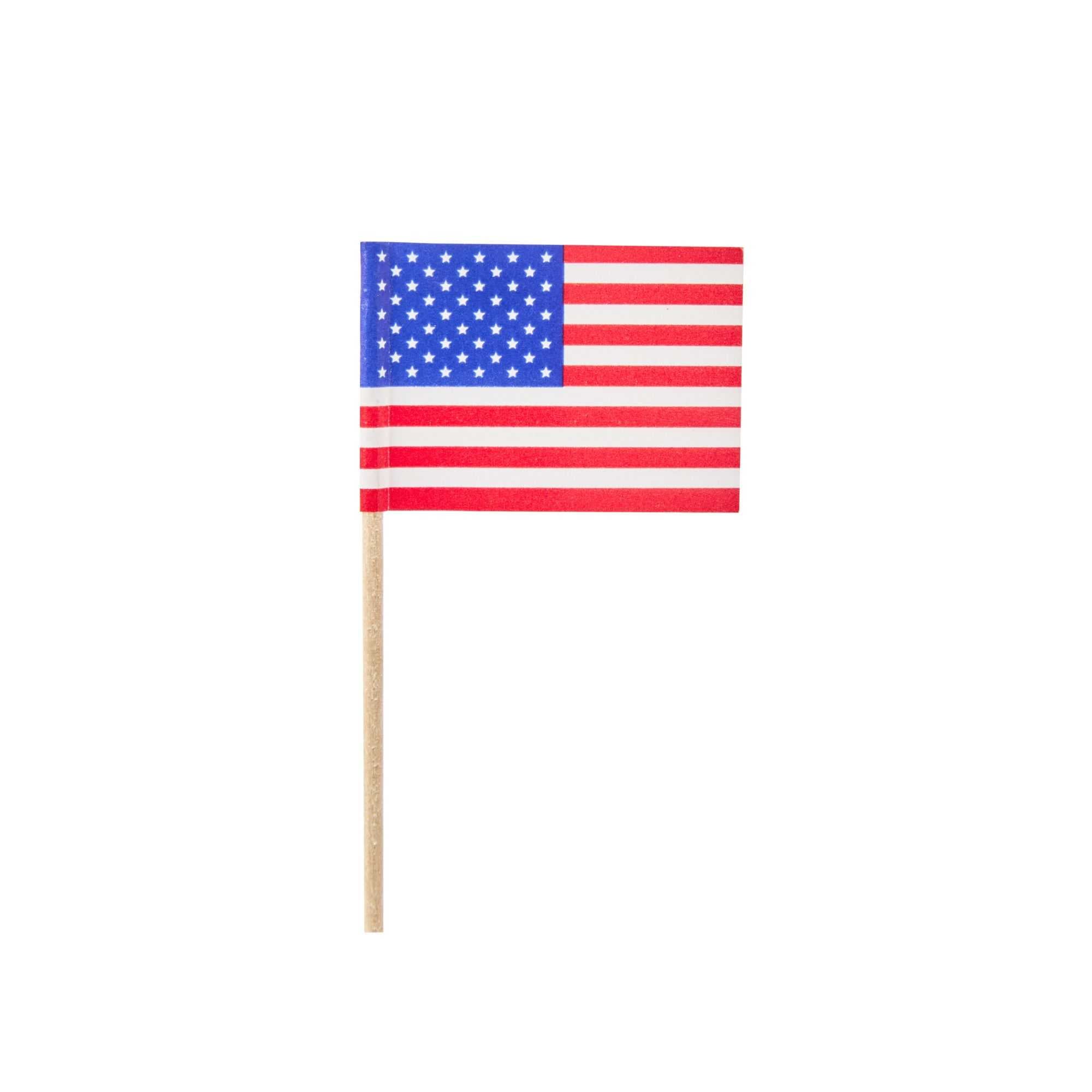 Chef 101 American Flag Food Pick - 2 1/2" - 100 count box