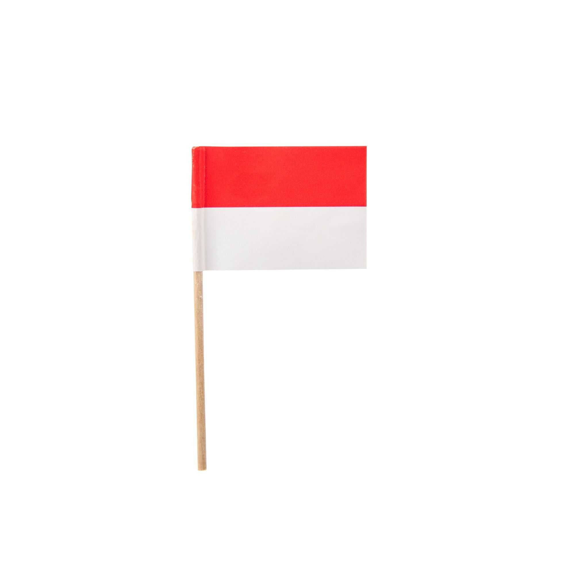 Chef 101 Indonesian Flag Food Pick - 2 1/2" - 100 count box