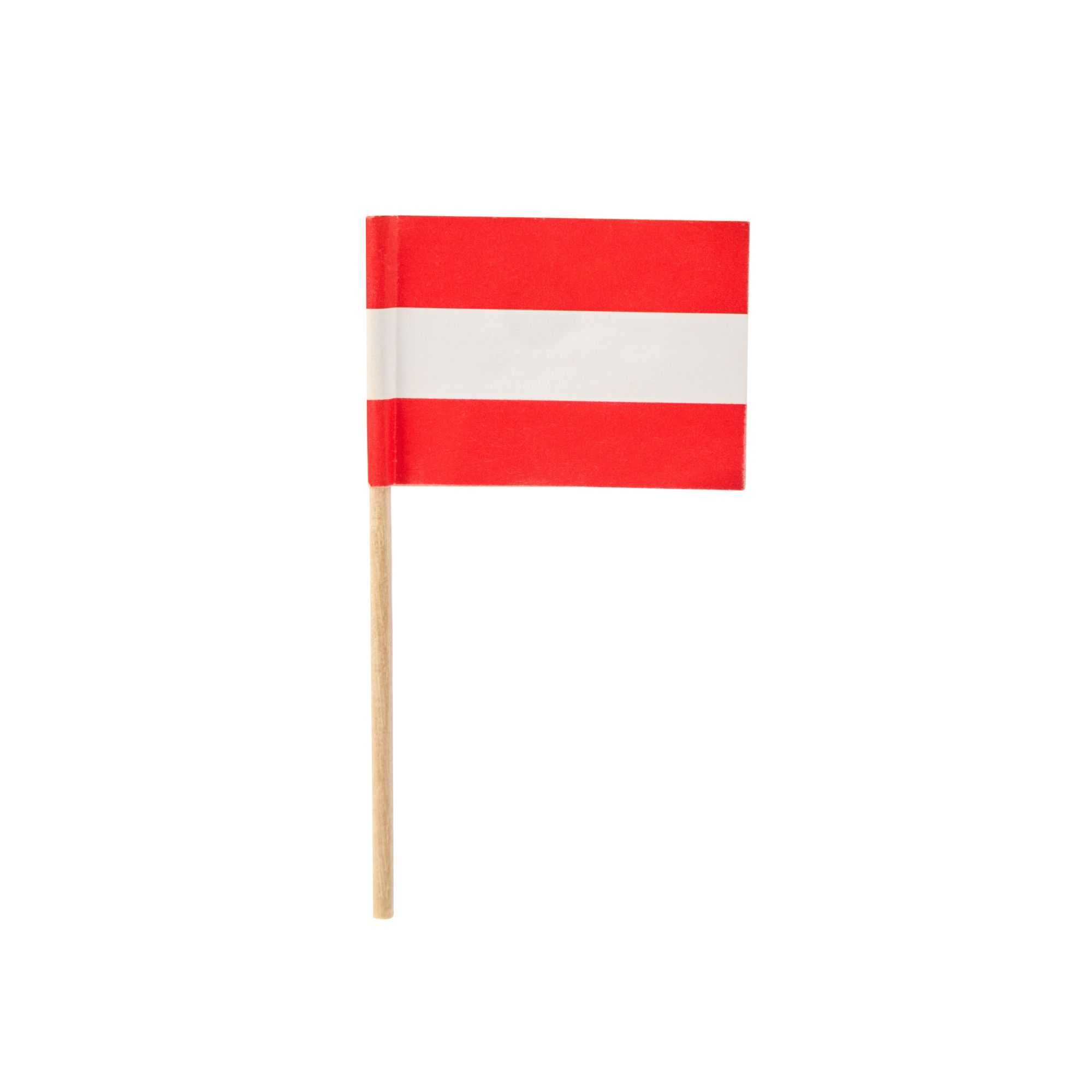 Chef 101 Austrian Flag Food Pick - 2 1/2" - 100 count box