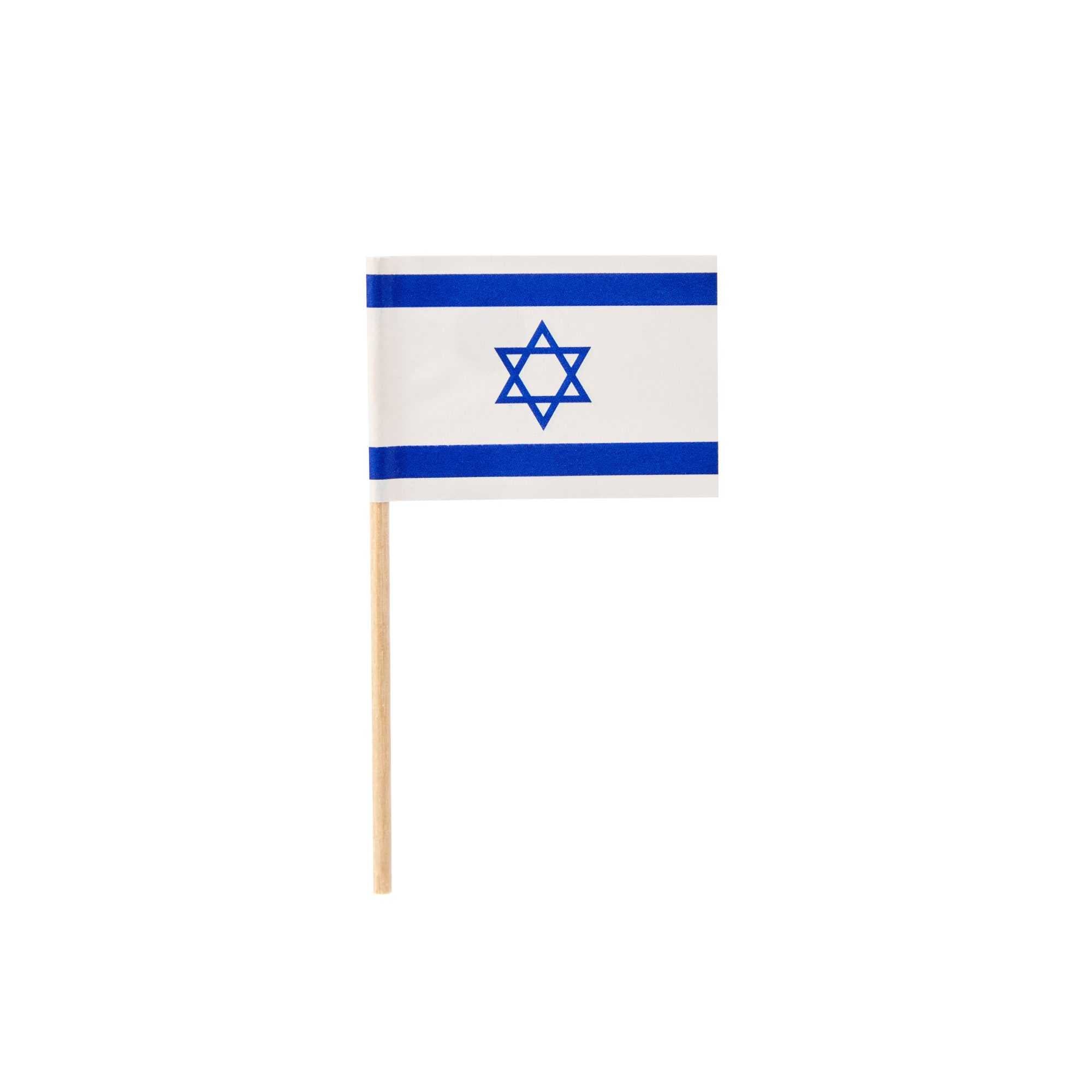 Chef 101 Israeli Flag Food Pick - 2 1/2" - 100 count box