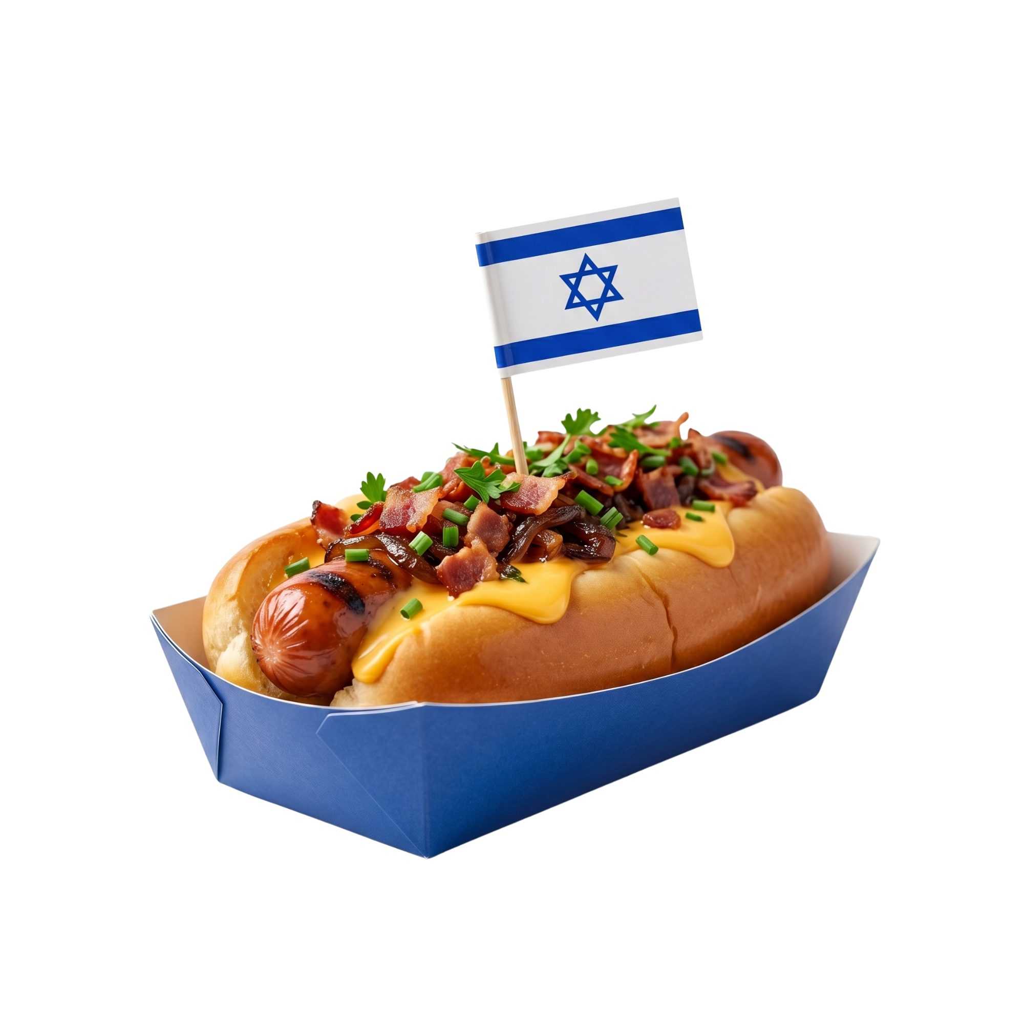Chef 101 Israeli Flag Food Pick - 2 1/2" - 100 count box