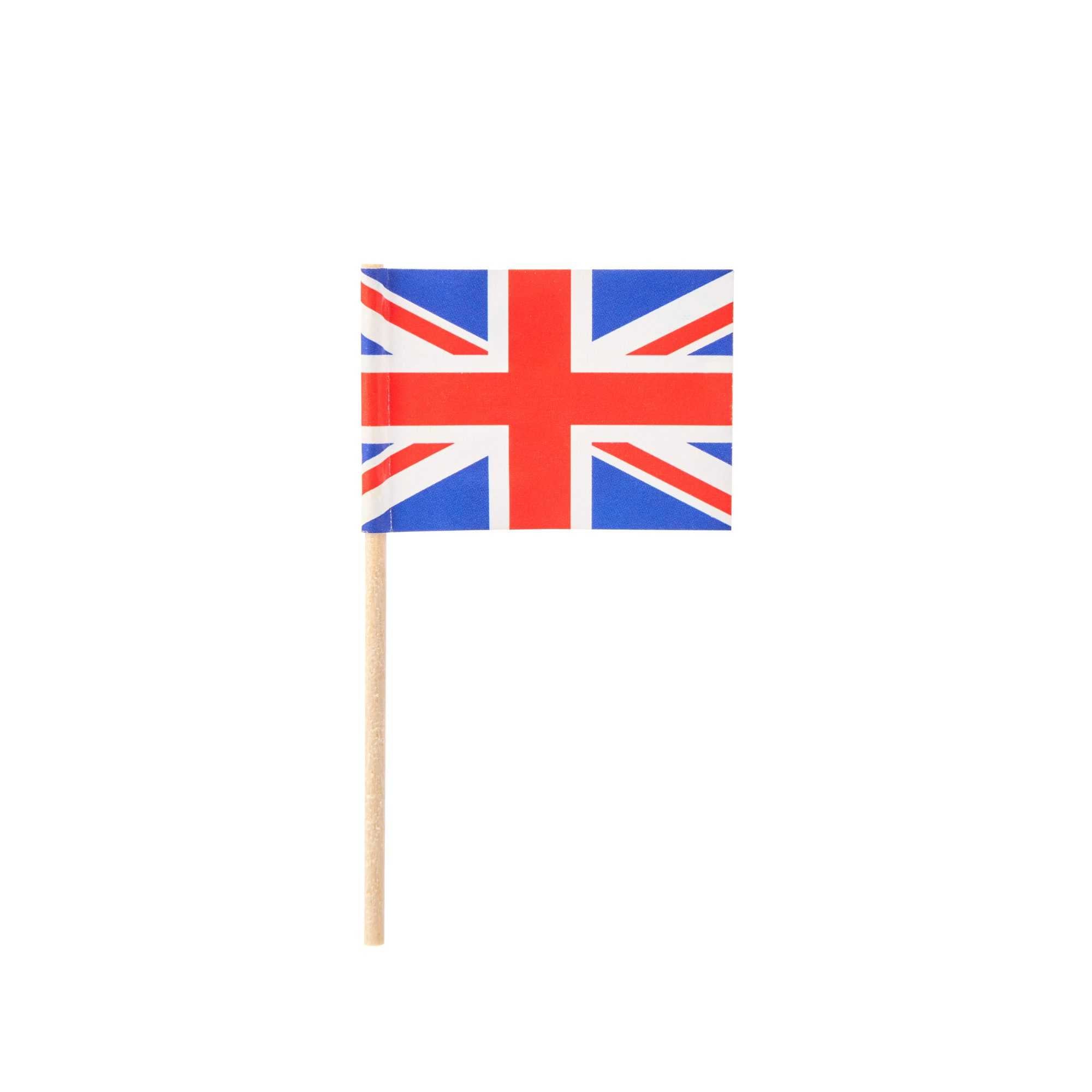 Chef 101 British Flag Food Pick - 2 1/2" - 100 count box