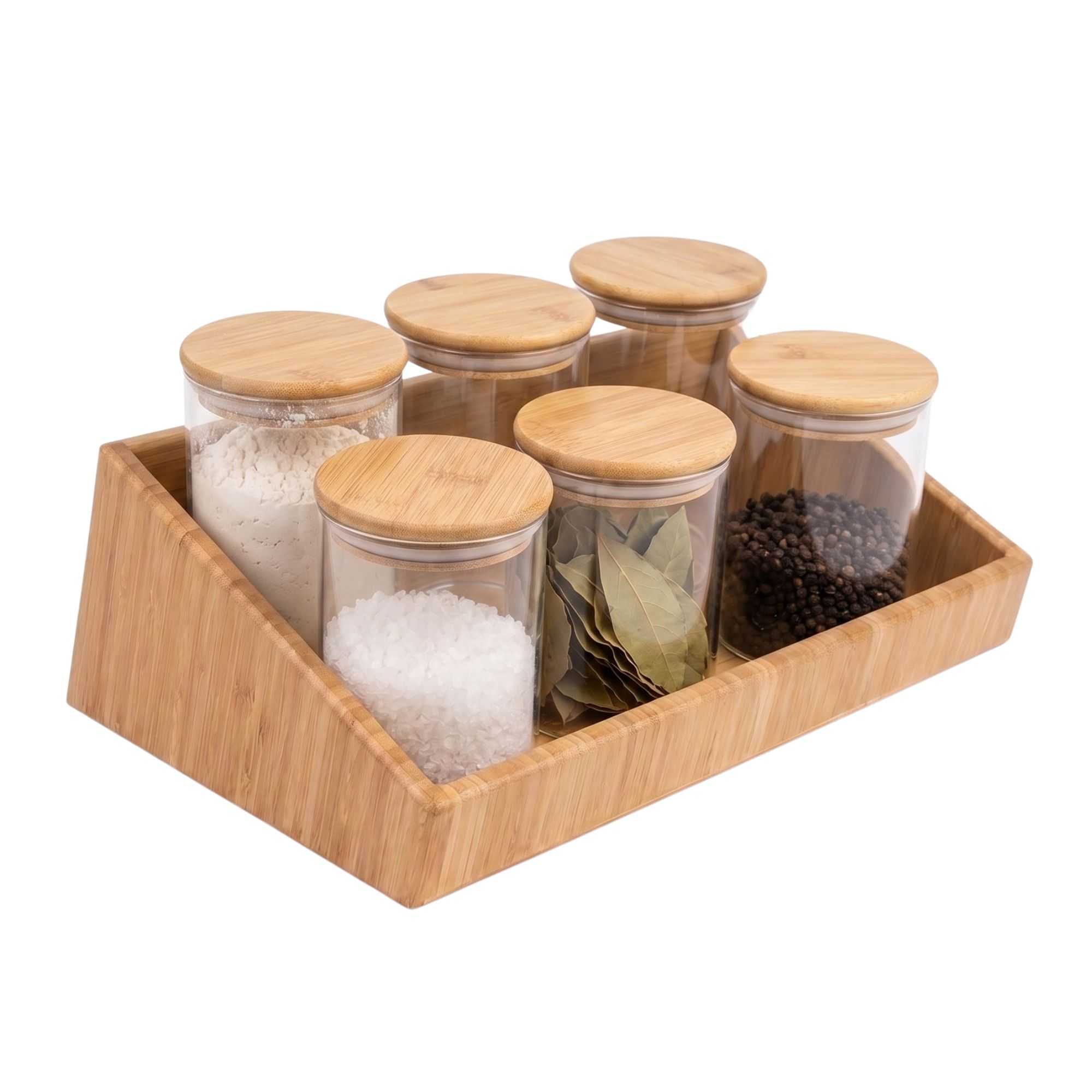 Eco Display Rectangle Natural Bamboo Display Bin - 20 3/4" x 13" x 3 3/4" - 1 count box