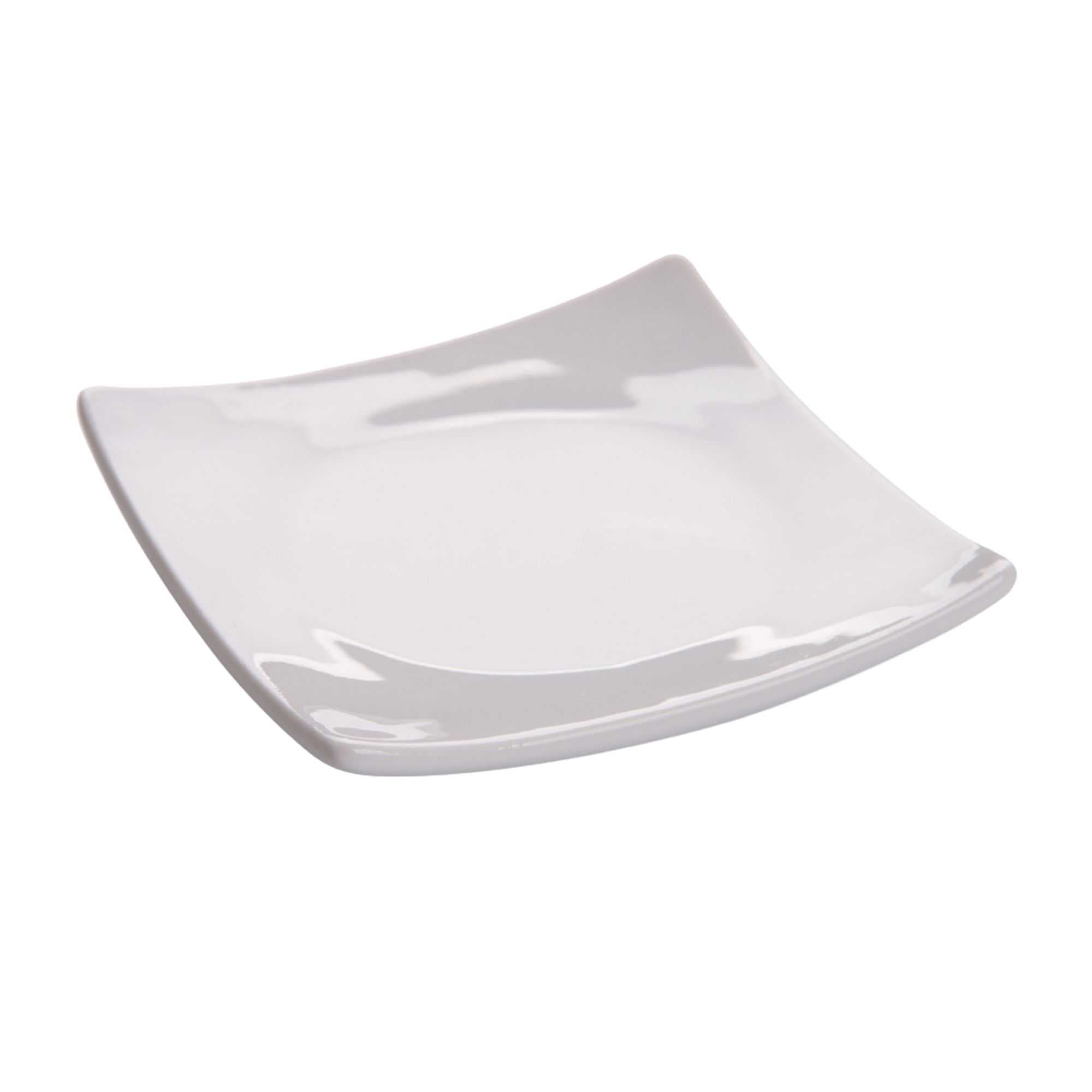 Chef 101 Square White Porcelain Mini Volare Dish - 3" x 3" x 1/2" - 10 count box