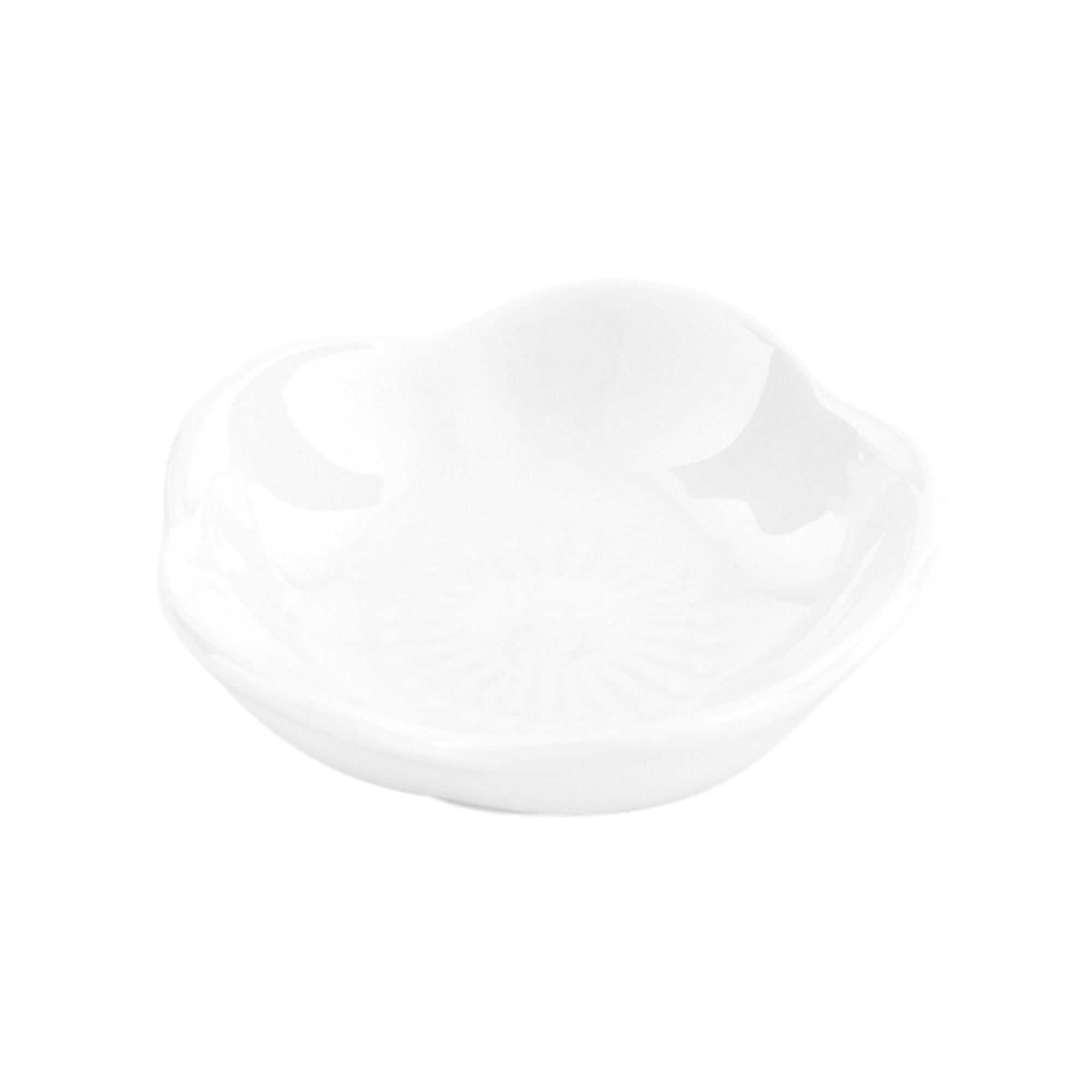 Chef 101 Round White Porcelain Mini Le Fleur Dish - 3" x 3" x 1" - 10 count box