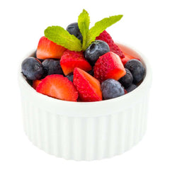 Chef 101 5 oz Round White Porcelain Mini Ramekin - 3