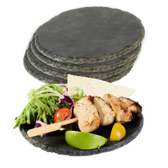 Stone Tek Round Black Slate Serving Plate - 6