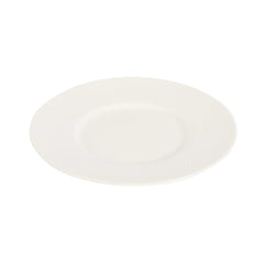 German Standard Round Beige Mesh Embossed Porcelain Saucer - 6 1/4