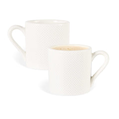 German Standard 3 oz Beige Mesh Embossed Porcelain Espresso Cup - 3 1/4