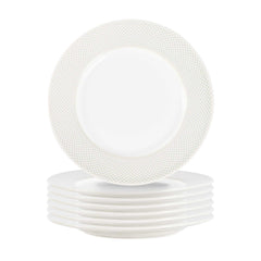 German Standard Round Gray Mesh Embossed Porcelain Bread and Butter Plate - 6 1/2