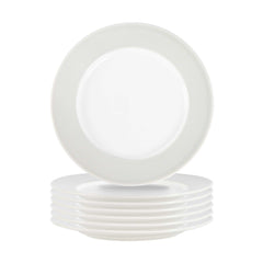 German Standard Round Gray Mesh Embossed Porcelain Salad Plate - 9