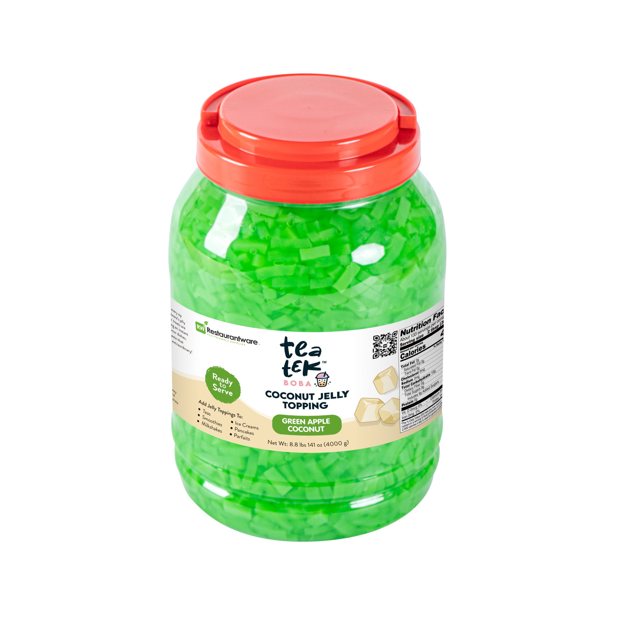 Tea Tek 8.8 lb Jelly Topping - Green Apple Coconut - 1 count box