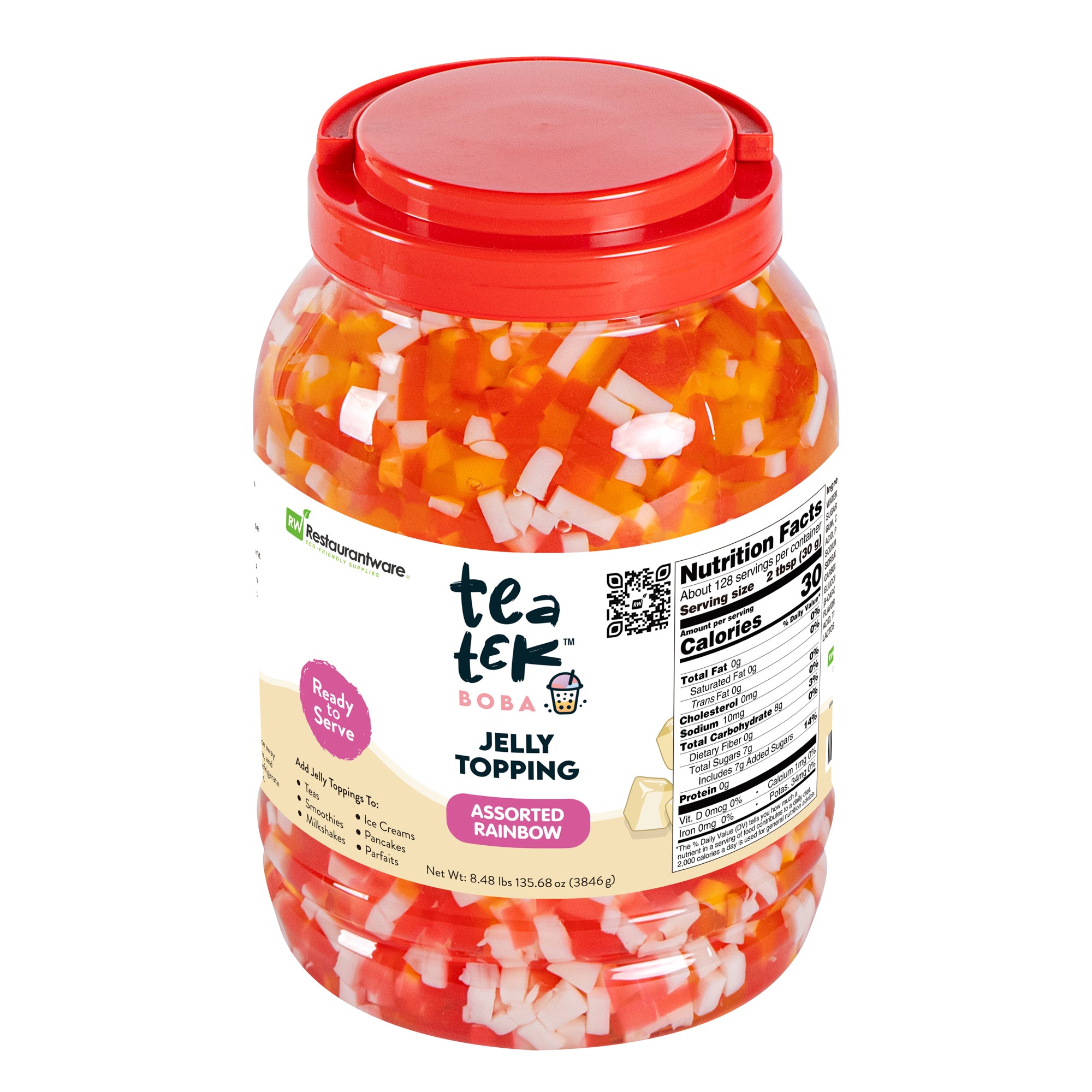 Tea Tek 8.48 lb Jelly Topping - Assorted Rainbow - 1 count box