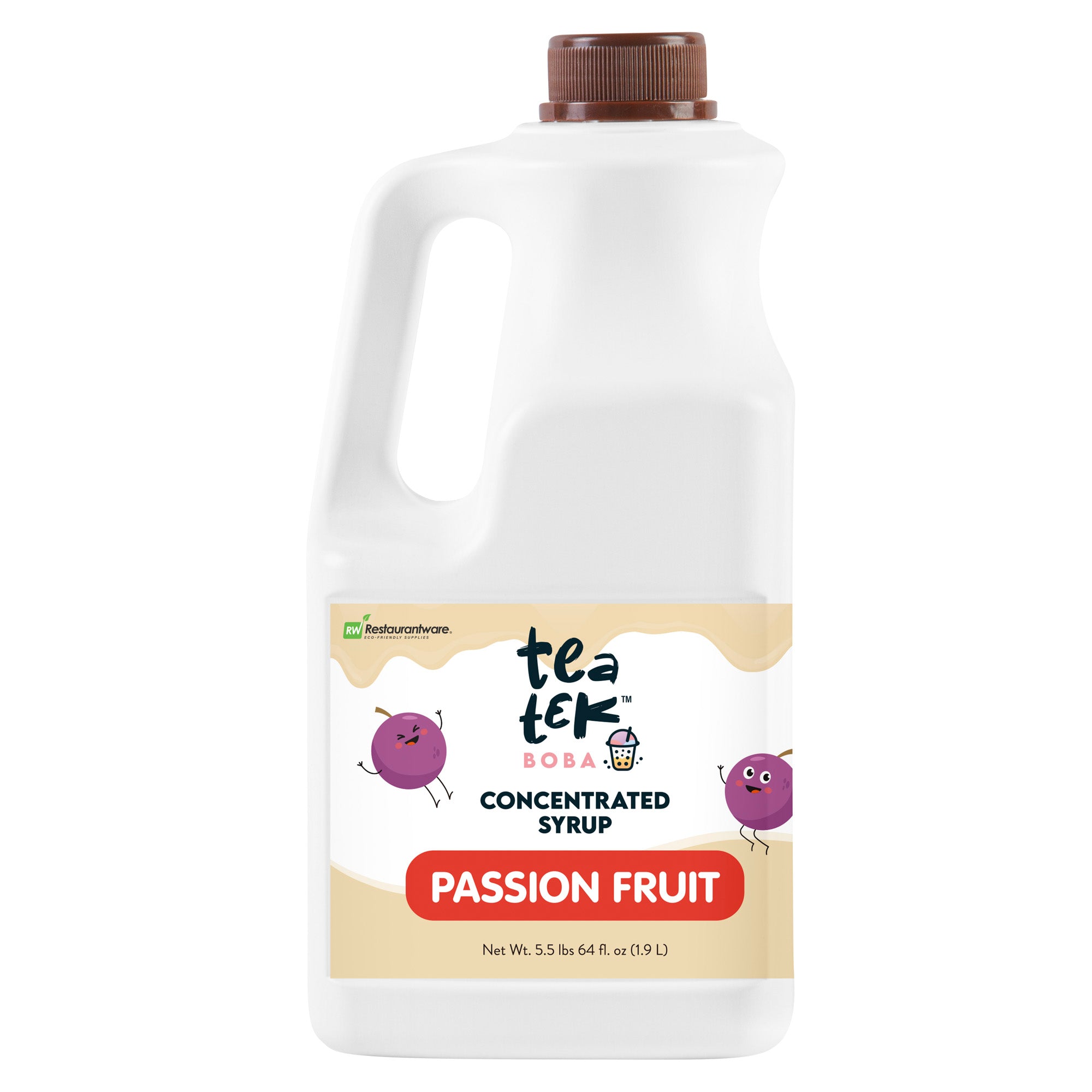 Tea Tek 64 fl. oz Passion Fruit Concentrated Syrup - 6 count box