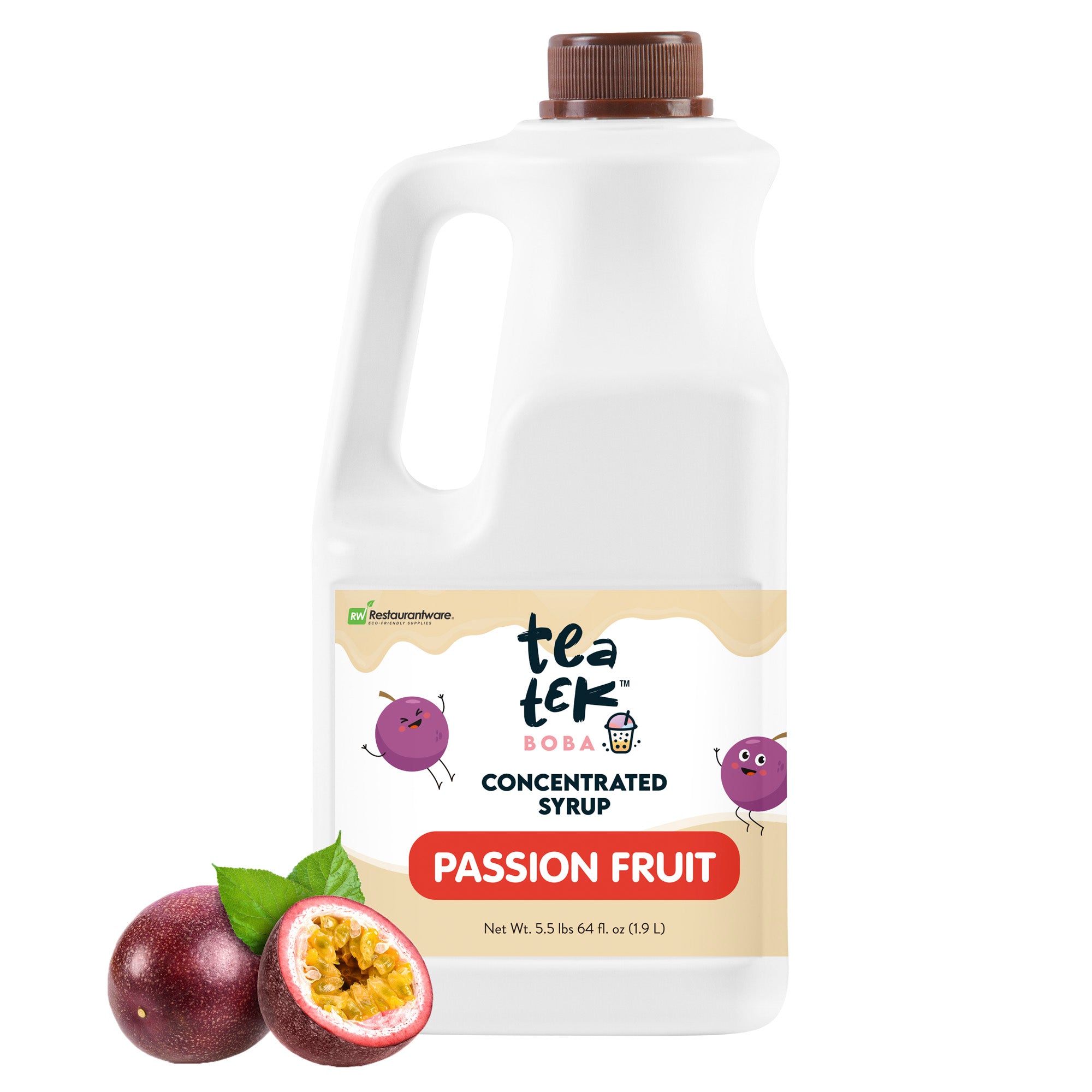 Tea Tek 64 fl. oz Passion Fruit Concentrated Syrup - 6 count box